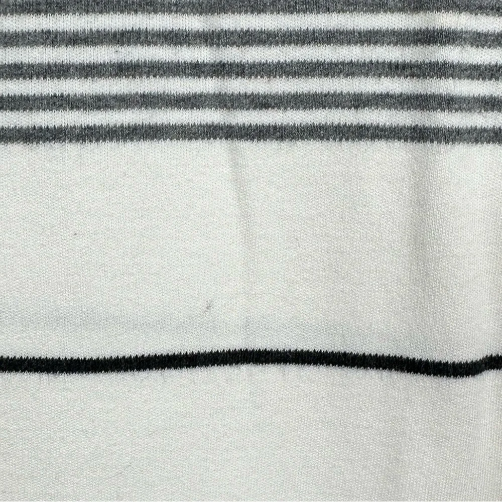 Polo Ralph Lauren Polo Shirt Men’s Large White Gray Striped Short Sleeve Classic